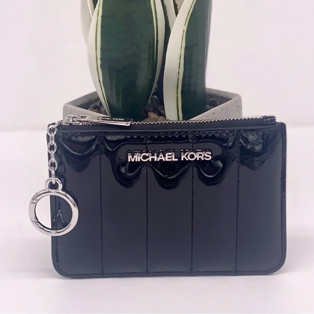 Michael Kors Quilted Coinpouch Small Wallet Black